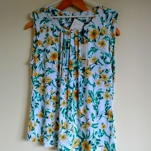 NWT Flower Calvin Klein blouse